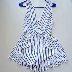 Pinstriped romper